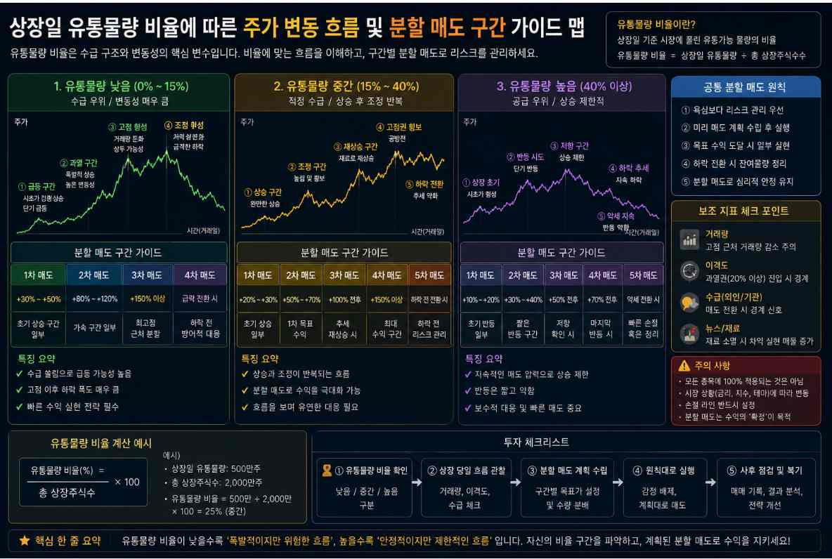 주가 변동 흐름 및 분할 매도 구간