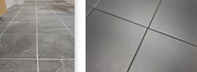 화장실 타일의 모습