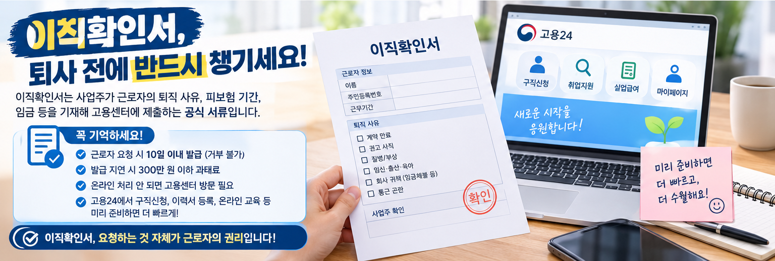 이직확인서 퇴사전에 반드시 챙기세요!