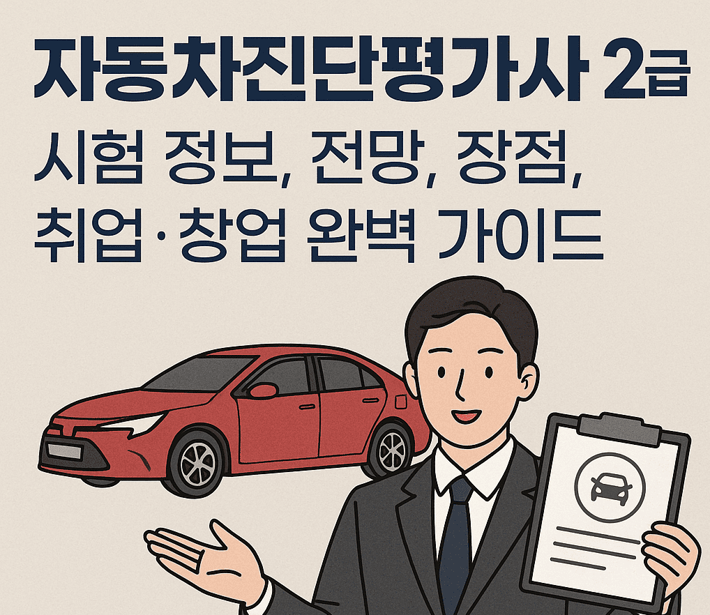 자동차진단평가사 2급 — 시험 정보, 전망, 장점, 취업·창업 완벽 가이드 블로그 소개