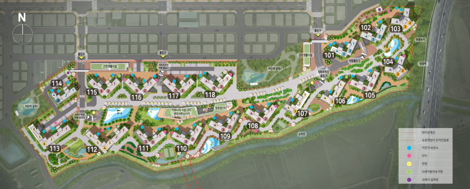 힐스테이트 초곡 단지배치도