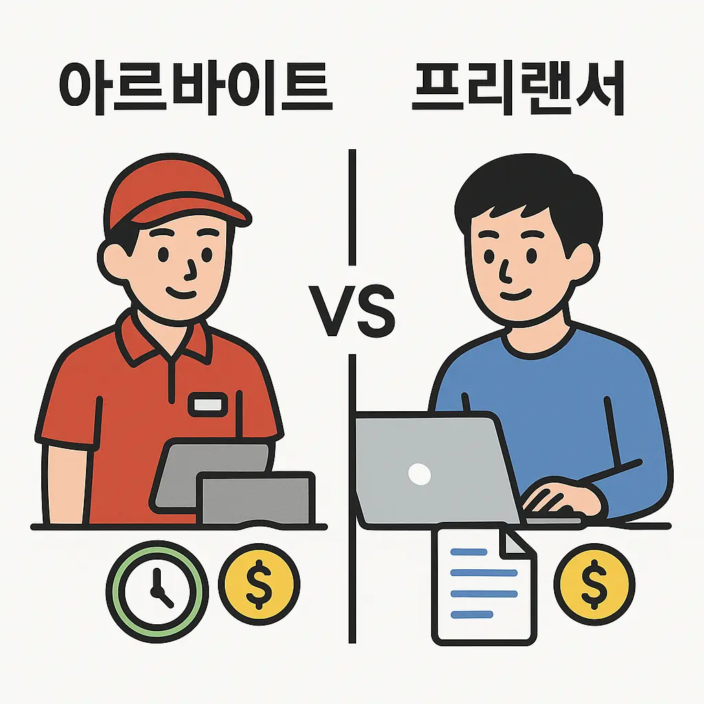 프리랜서 알바 차이