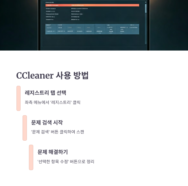 레지스트리 클리너 사용방법 및 주의사항