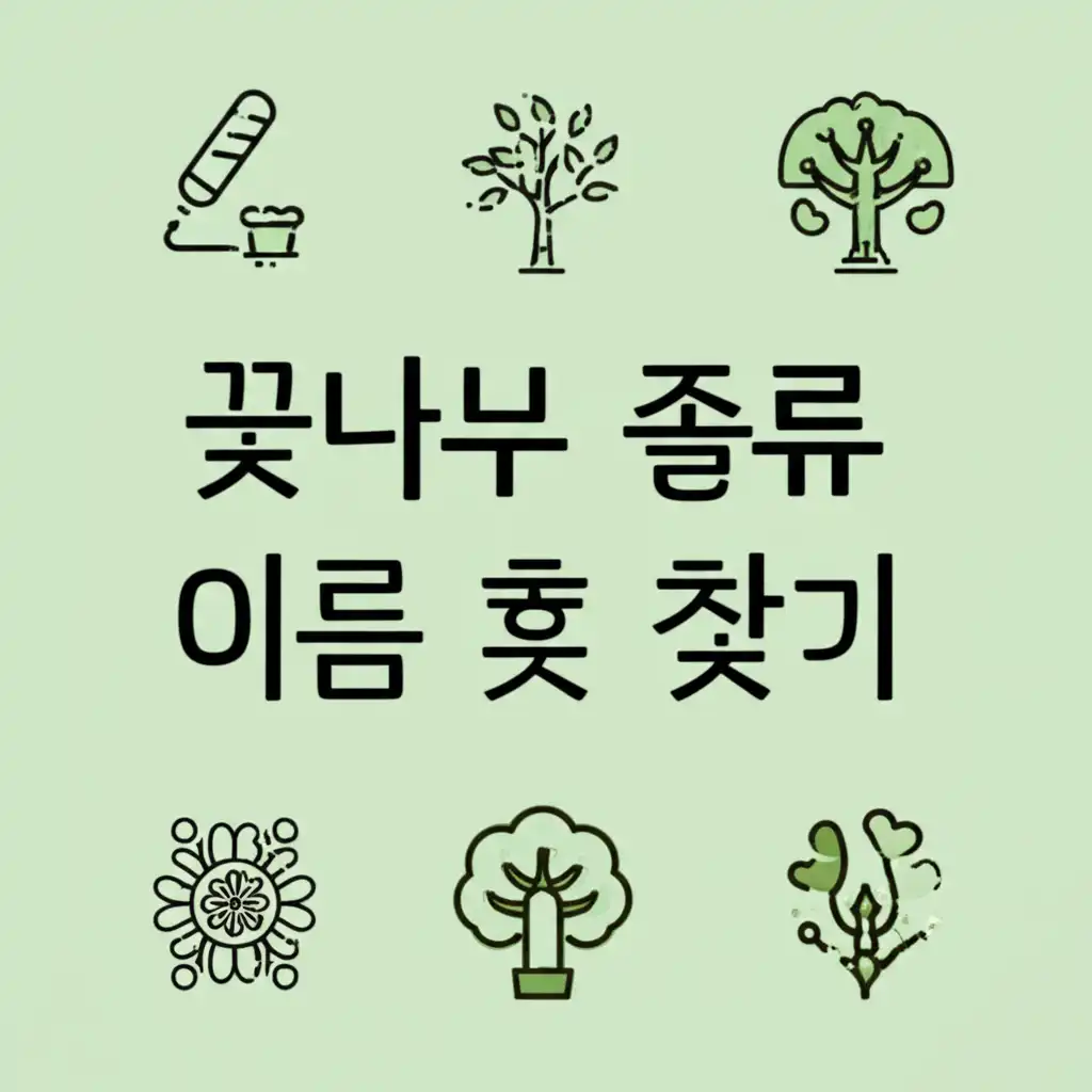 봄, 여름, 가을 등 계절별로 피는 대표적인 꽃나무들을 모아놓은 이미지