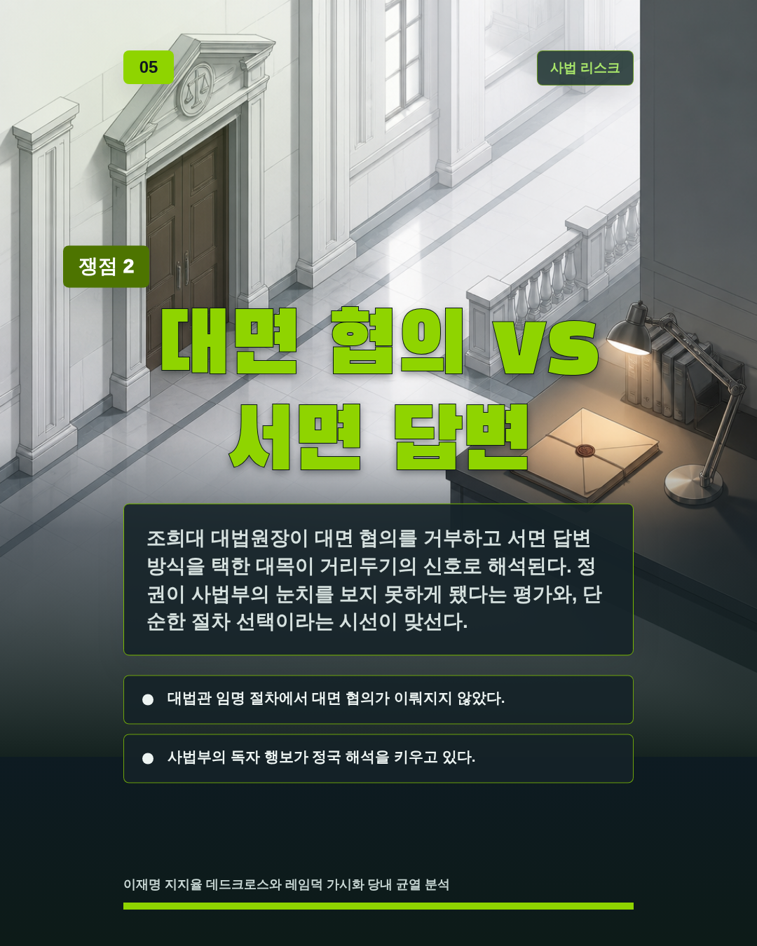 대면 협의 vs 서면 답변