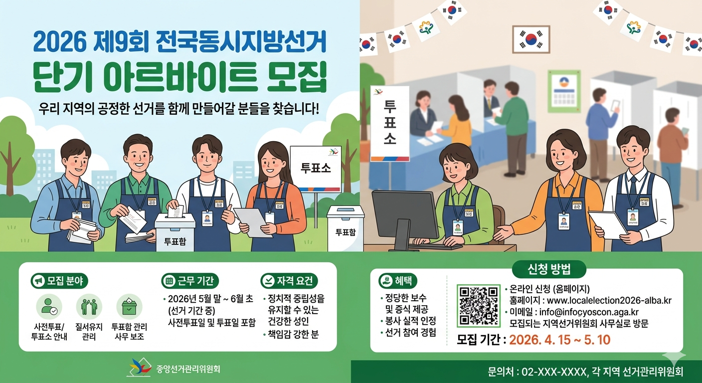 2026 -지방선거- 단기- 알바- 신청방법