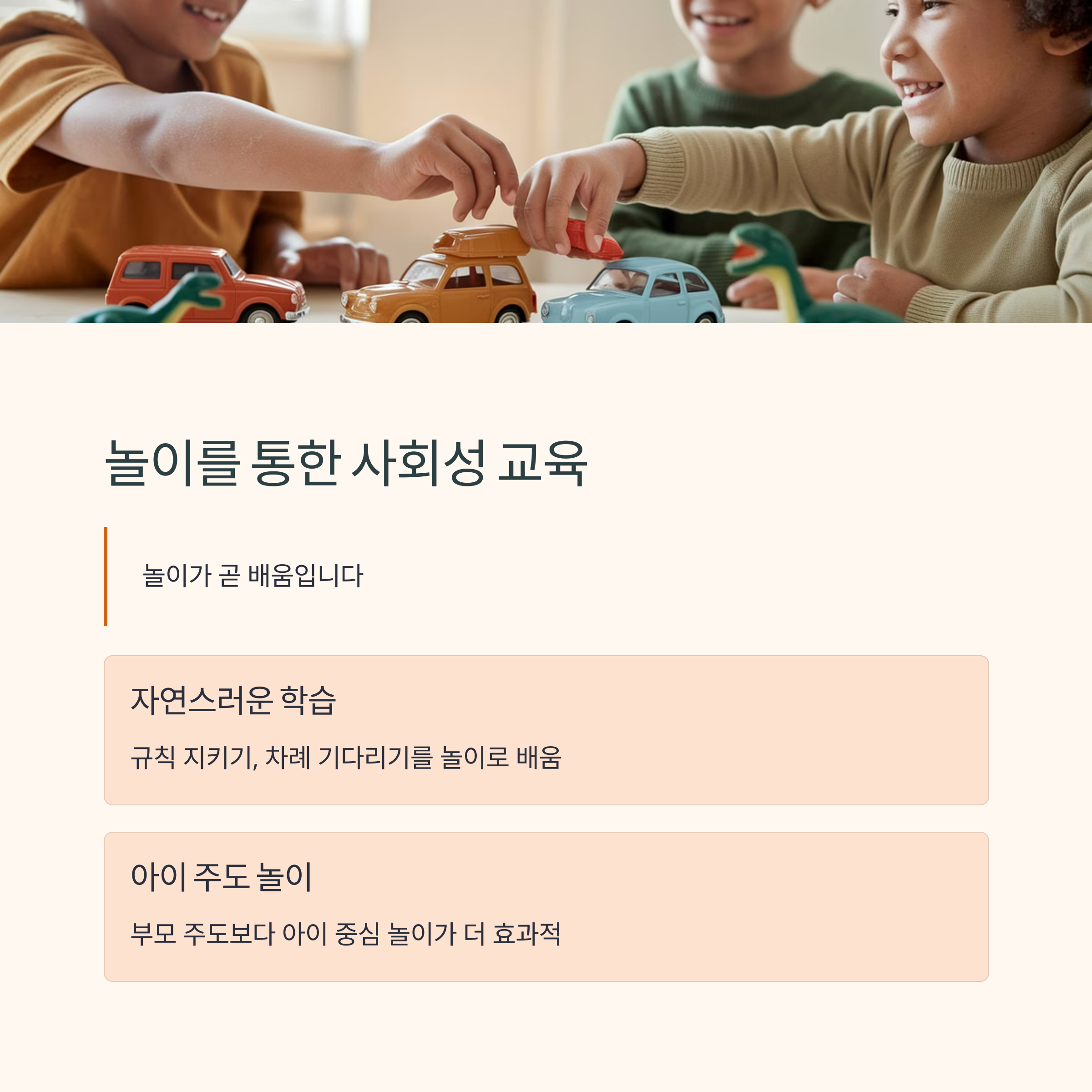 놀이를 통한 사회성 교육