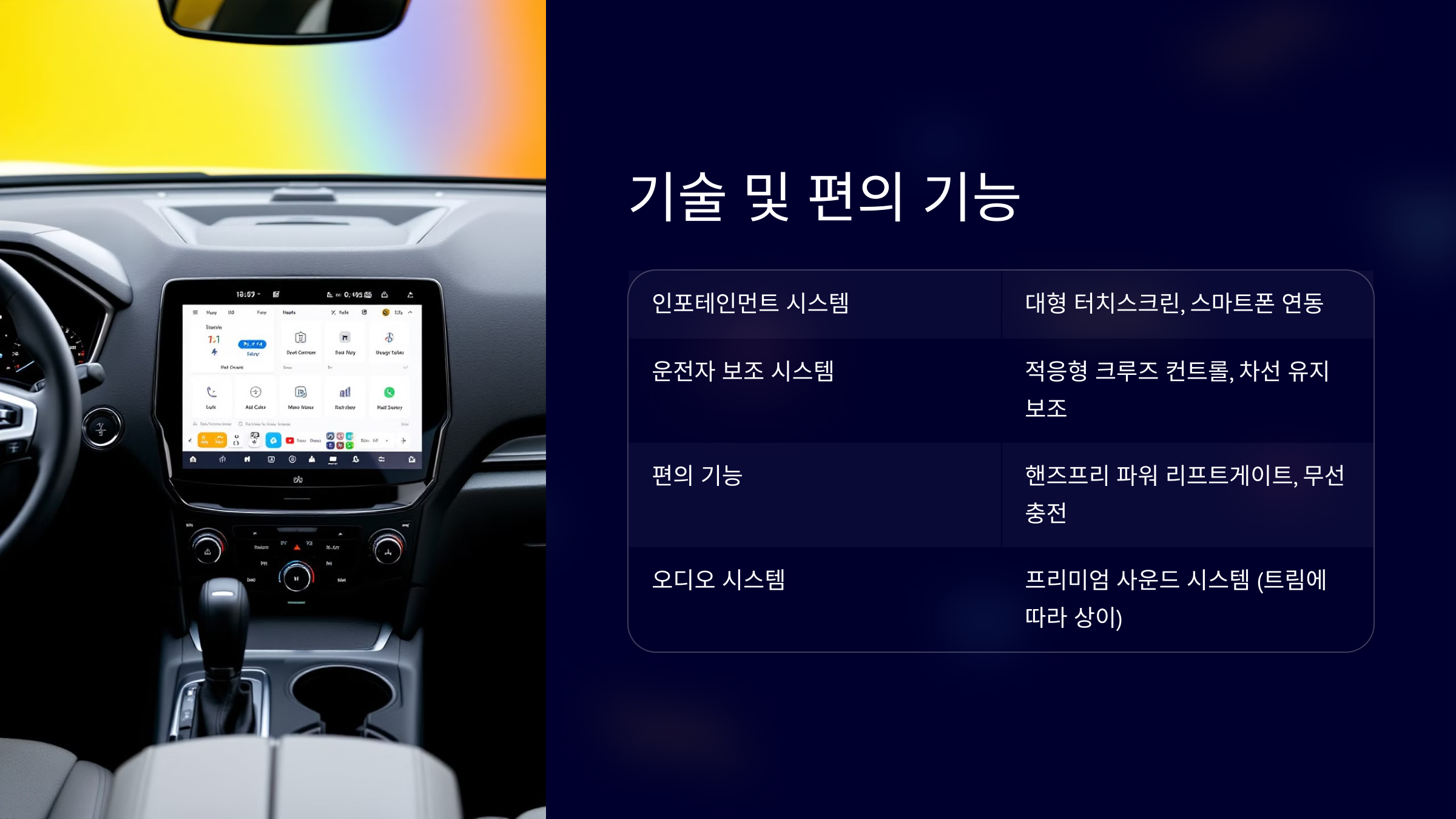 기술 및 편의 기능