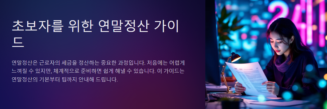 연말정산 초보를 위한 쉽고 간단한 가이드