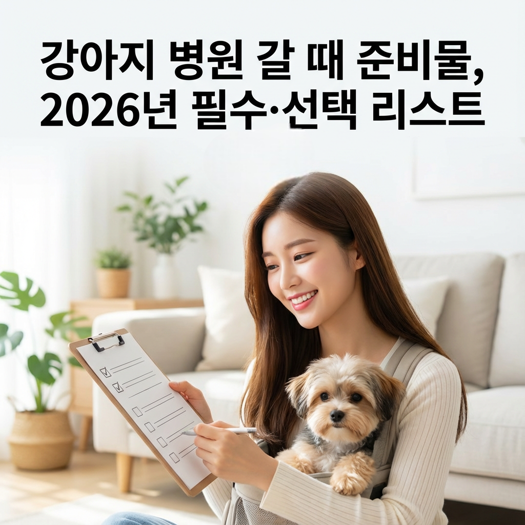 강아지 병원 갈 때 준비물 | 2026년 필수·선택 리스트