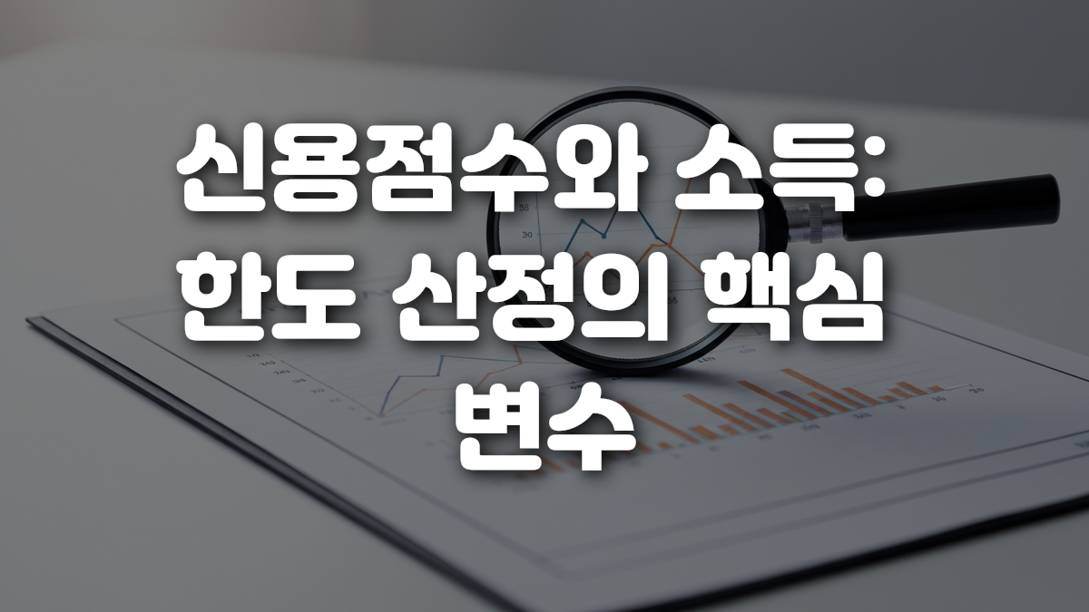 신용점수와 소득 한도 산정의 핵심 변수