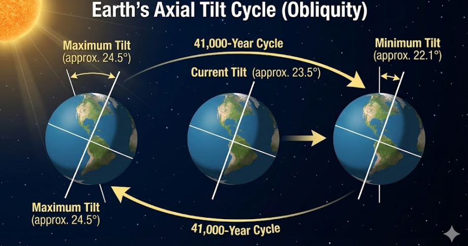 지구 자전축 기울기 변화 주기