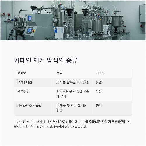 잠 못 이루는 밤을 위한 선택, 디카페인 커피의 모든 것