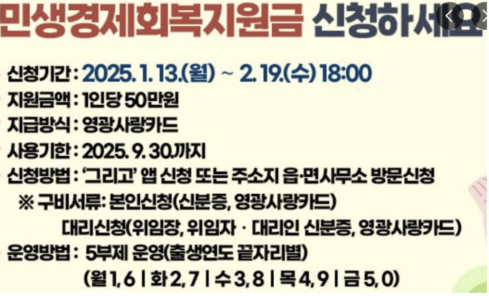 민생회복지원금 신청 방법 및 지급 일정 총정리