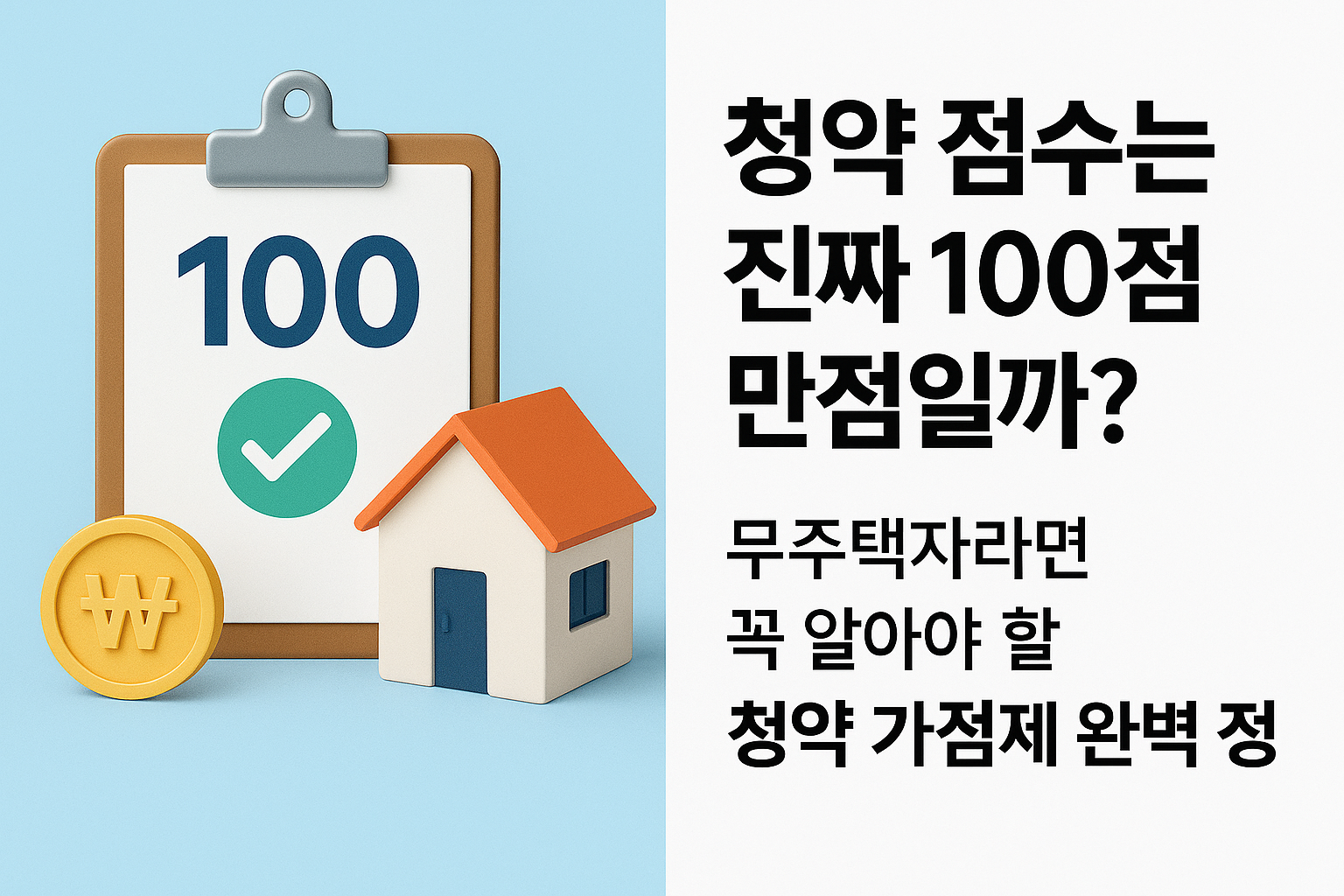 청약 점수는 진짜 100점 만점일까?