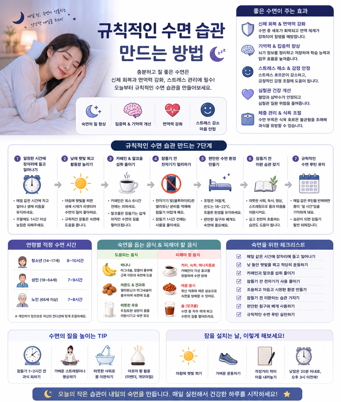 규칙적인 수면 습관 만드는 방법 관련 사진
