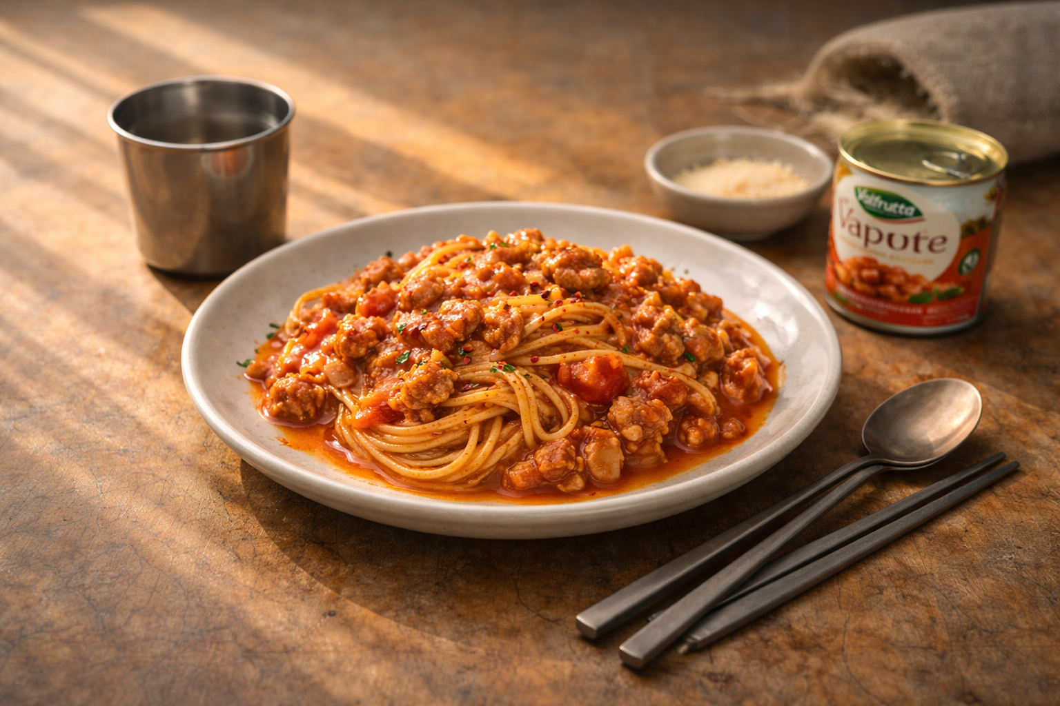 1,980원 Polpa 토마토로 만든 집밥 파스타 한 접시, 돼지 뒷다리와 양파&middot;마늘을 넣어 완성 소스 없이 설계한 실천편 저녁 식사