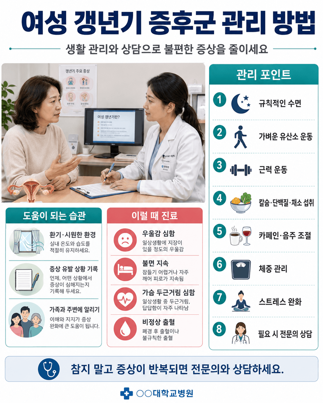 여성 갱년기 증후군 관리 방법