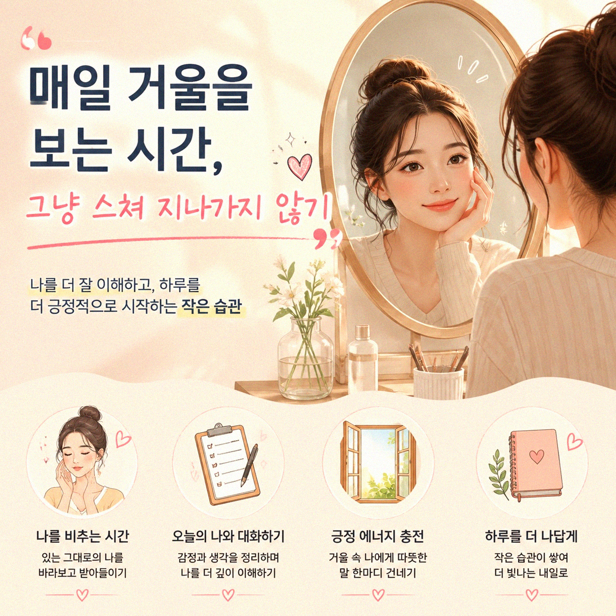 거울 속 나를 마주하는 습관, 나를 얼마나 알게 해줄까