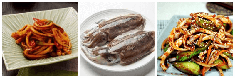 갑오징어 볶음, 갑오징어, 갑오징어 무침 사진