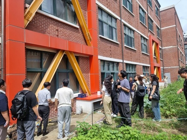 H빔 보강 완료 후 모습