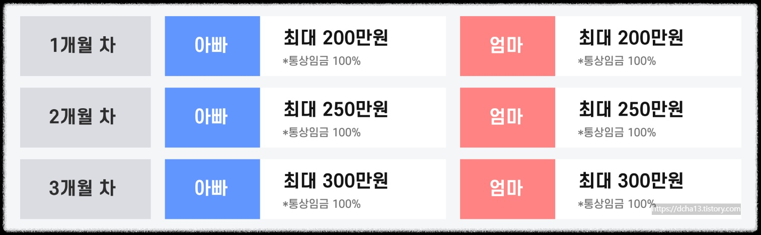 3+3 부모 육아 휴직제 신청기간 및 방법 (사후지급금)