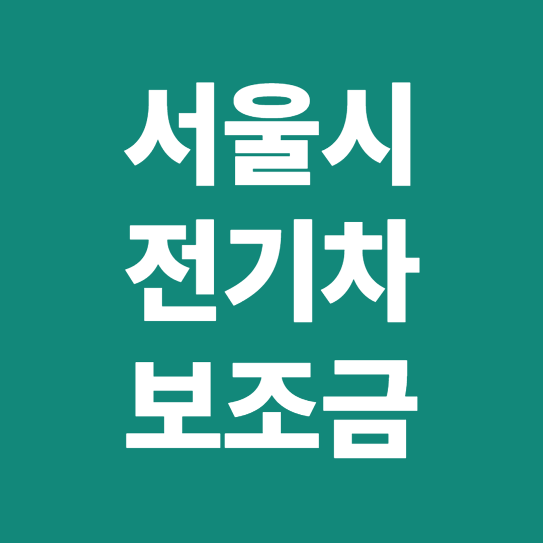 서울 전기차 보조금 2025 신청방법