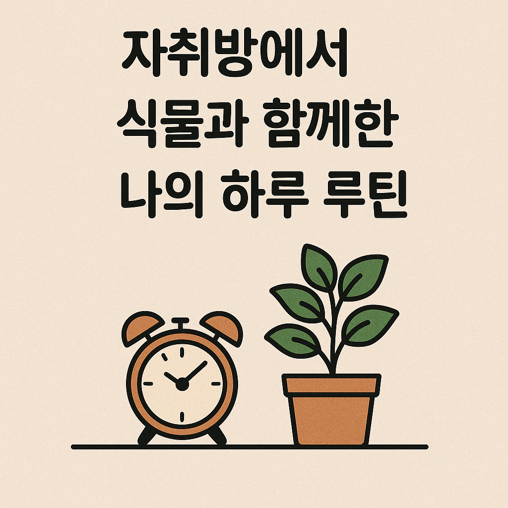 식물과 함께하는 자취러의 일상 루틴을 시각화