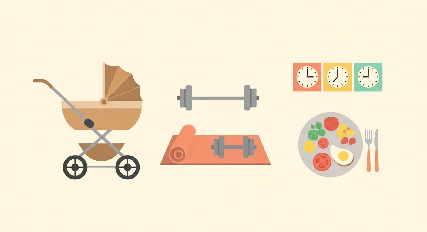 육아맘 다이어트 루틴 (홈트, 식단, 시간관리)