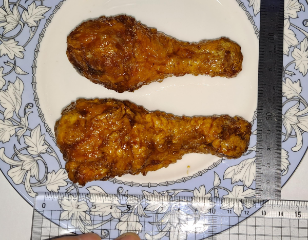 와락치킨닭다리길이