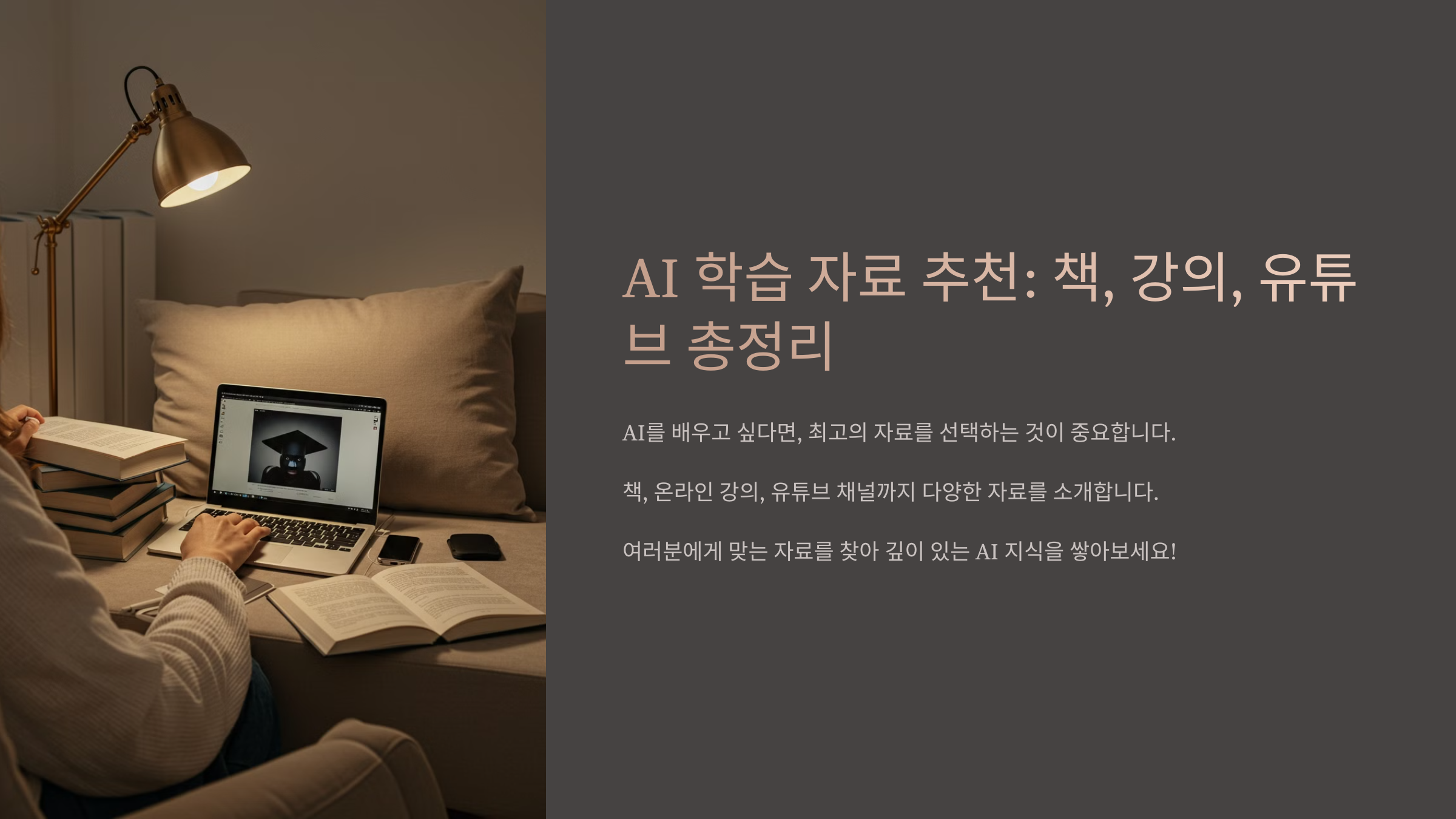 AI 학습 자료 추천, 책, 강의, 유튜브 총정리