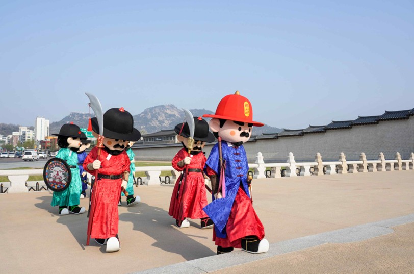 인형 탈 파수의식 연습 사진