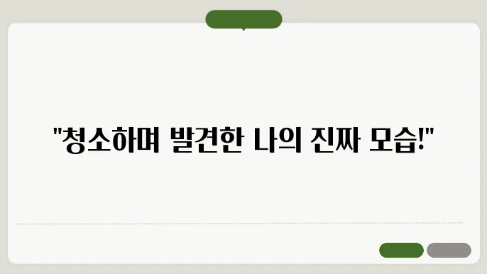 청소를 하다보면 나타나는 나만의 성격