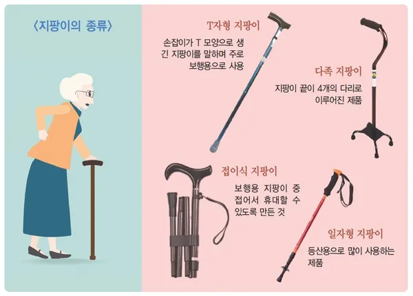 지팡이 선물 높이조절 미끄럼방지 손잡이 보행 안전을 위한 체크리스트_1