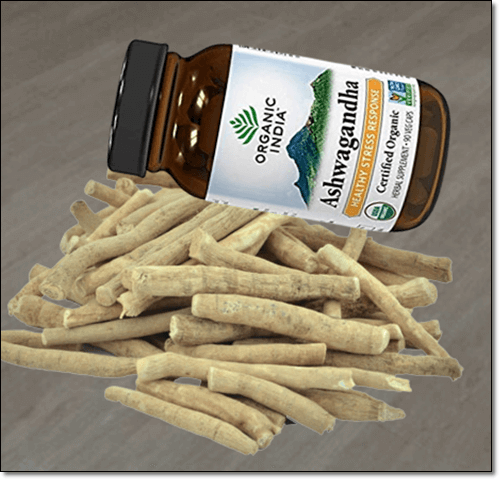 아슈와간다 뿌리와 보충제