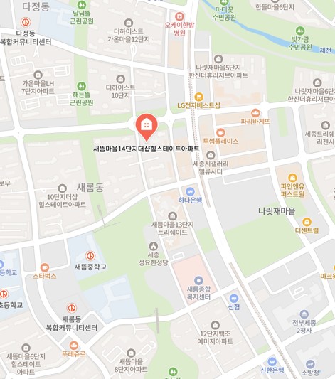 새뜸마을14단지 아파트 위치 지도