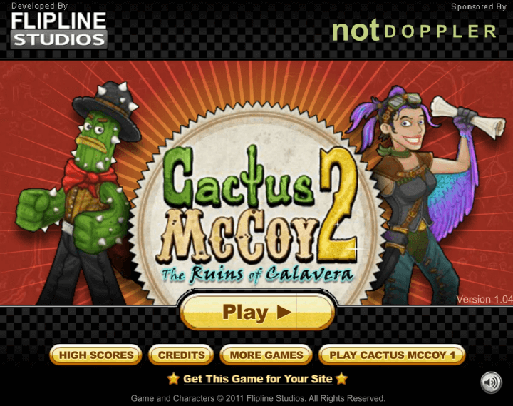 캑터스-맥코이2-선인장-플래시게임-메인-화면