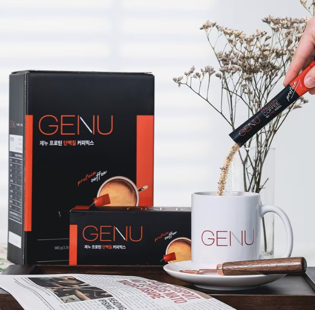 제누단백질 커피믹스 광고 이미지