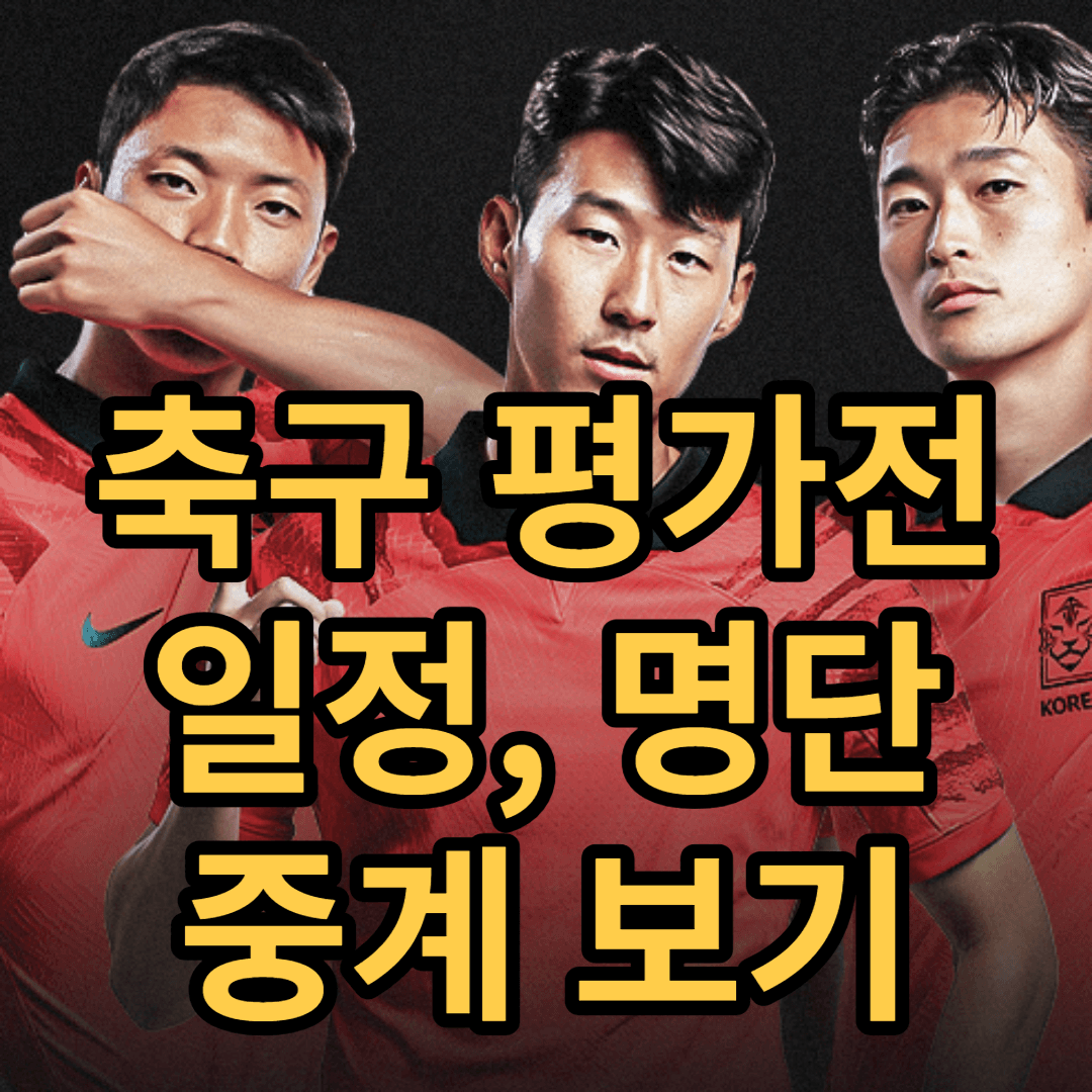 축구 국가대표 평가전 일정&#44; 명단&#44; 중계보기