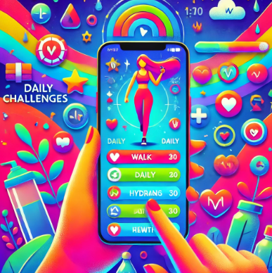 건강 관리 게임 앱 활용, 재미있게 건강 관리하기 관련 사진