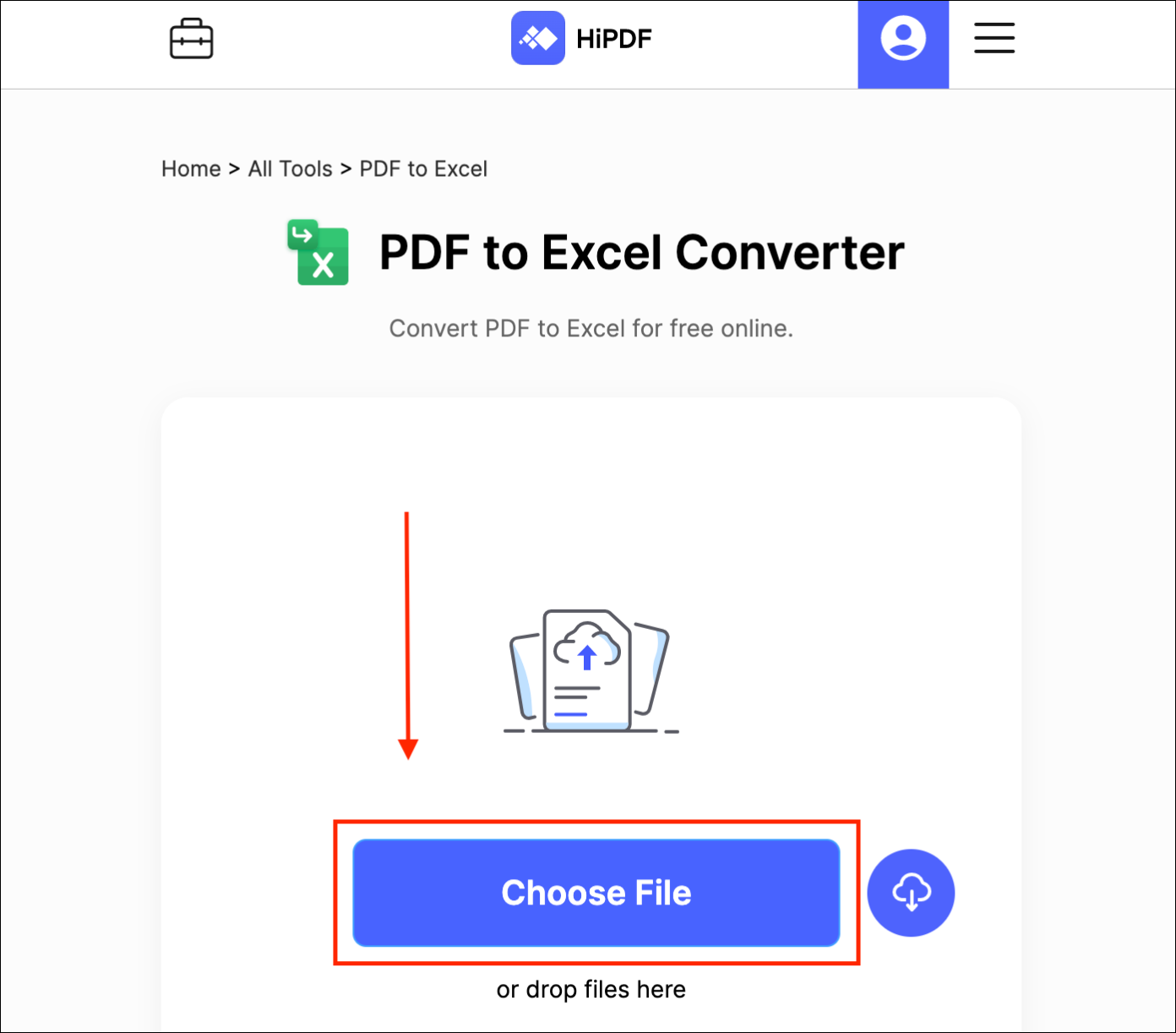 변환할 파일 선택 화면