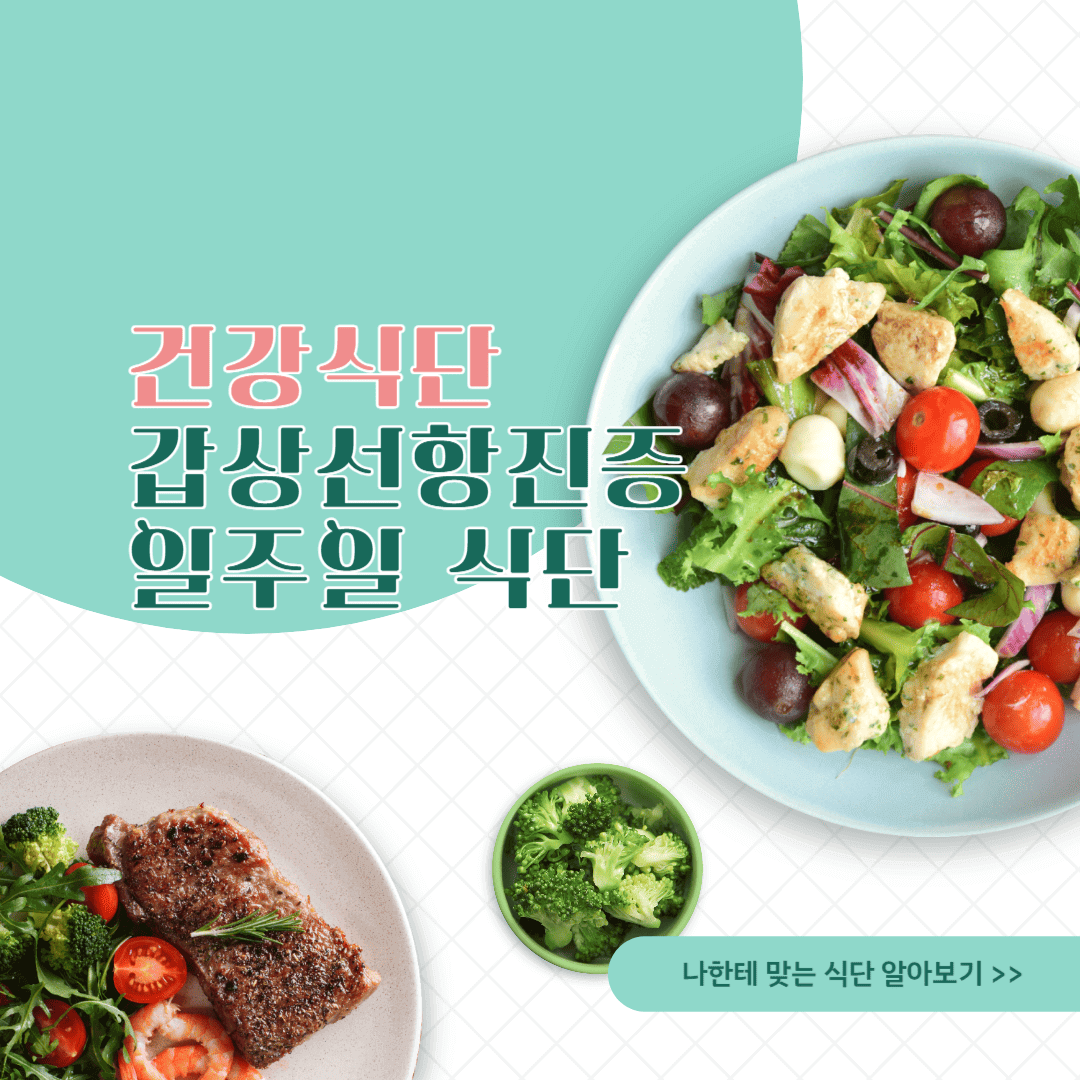 갑상선 항진증 일주일 식단