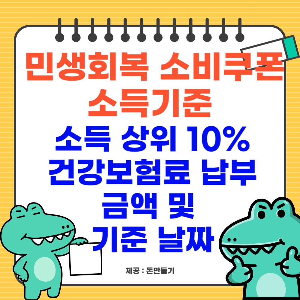 민생회복 소비쿠폰, 소득 상위 10% 건강보험료 납부 금액 및 기준 날짜