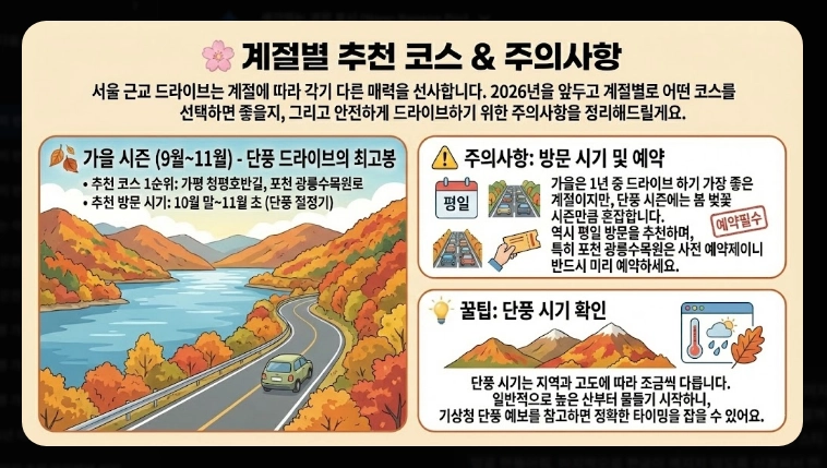 서울 근교 당일치기 드라이브 코스 BEST 5 (2026 최신)