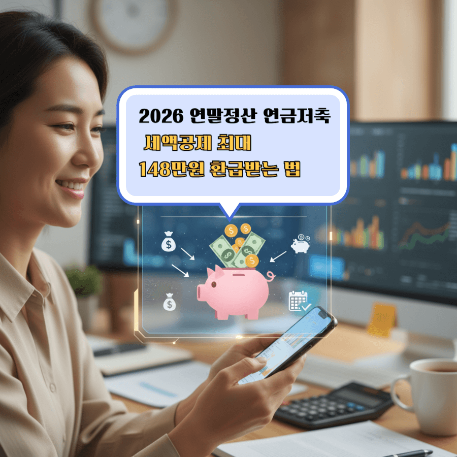 2026 -연말정산- 연금저축 -세액공제 -최대 148만원- 환급받는 법
