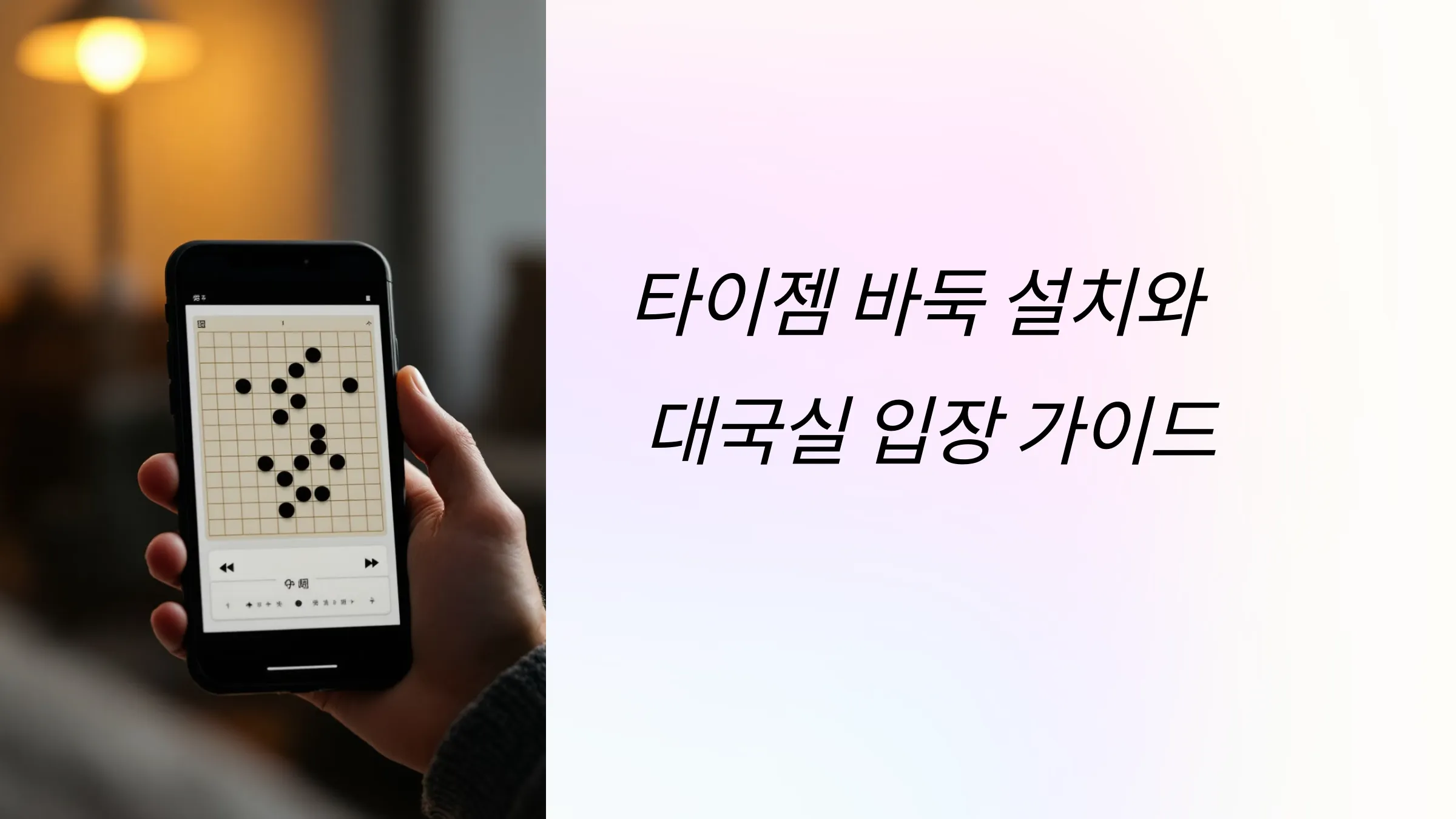 타이젬 바둑 설치와 대국실 입장 가이드