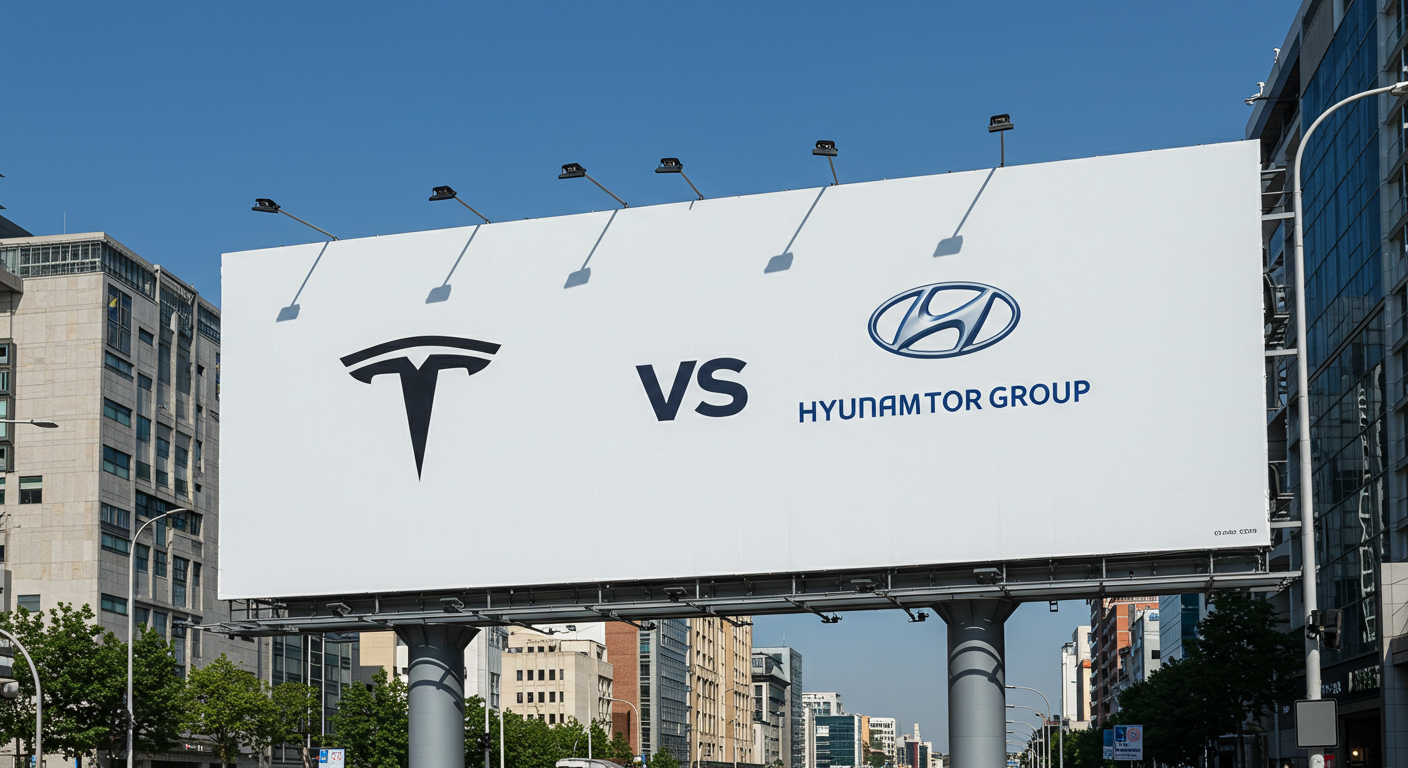 테슬라 현대자동차 로고