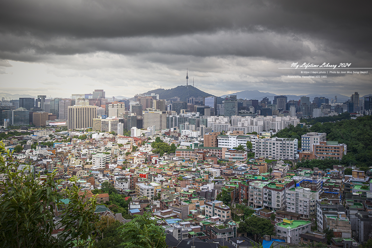 서울 남산 인왕산 남산타워 도시