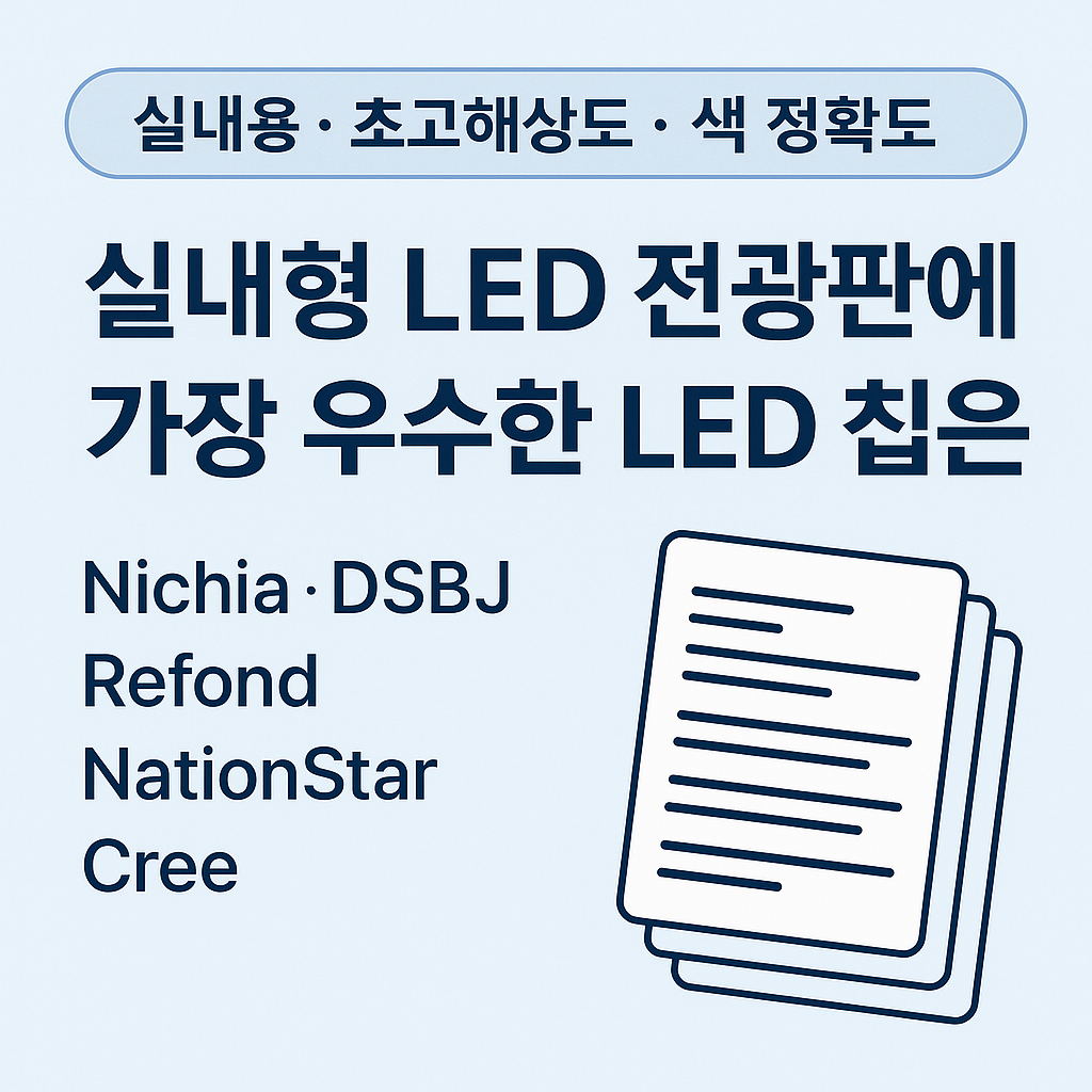 실내형 LED 전광판에 가장 우수한 LED 칩