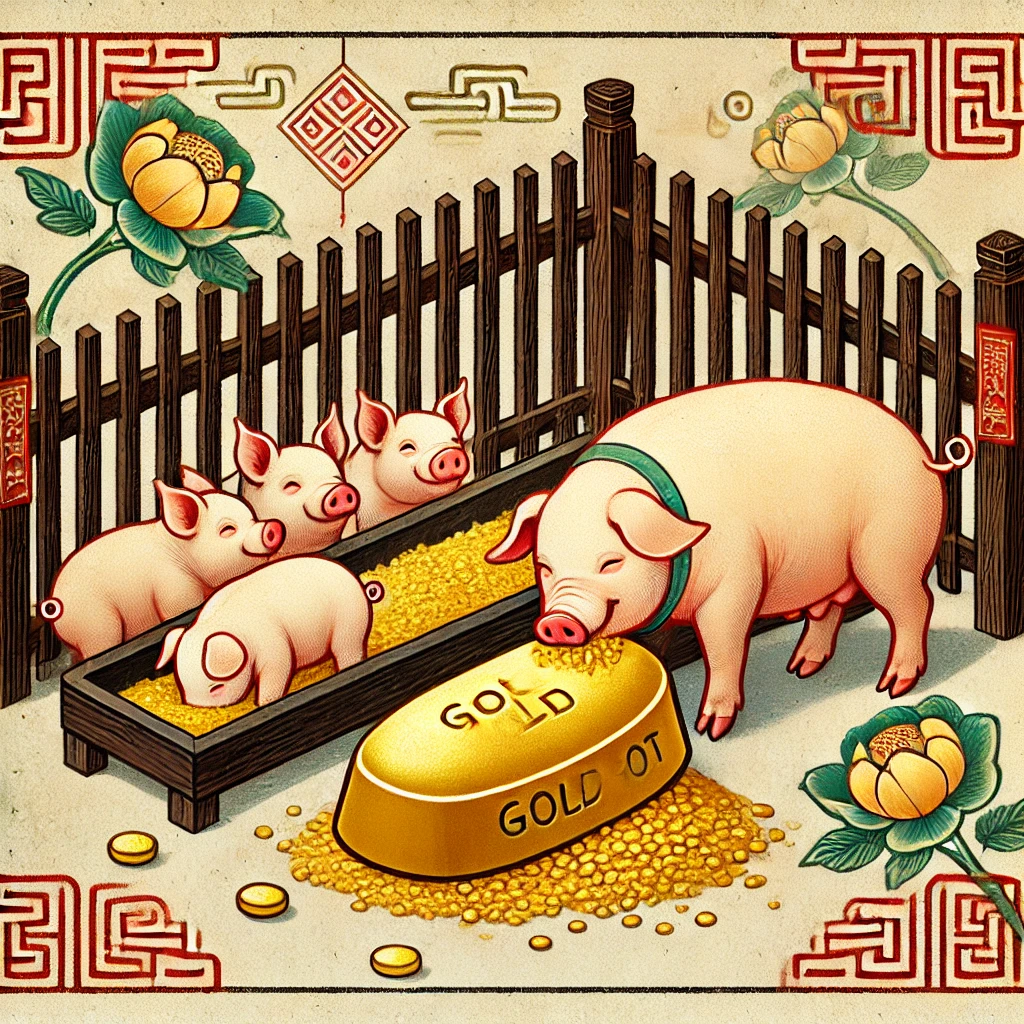 金子落在猪圈里---可惜了